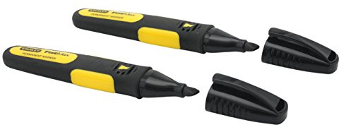 Stanley 47-314 Permanentmarker FatMax™ mit breiter Spitze, schwarz (2er Pack)