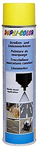Dupli-Color 895159 Markierungsspray, 600 ml, Permanent Straßenmarkierer Gelb