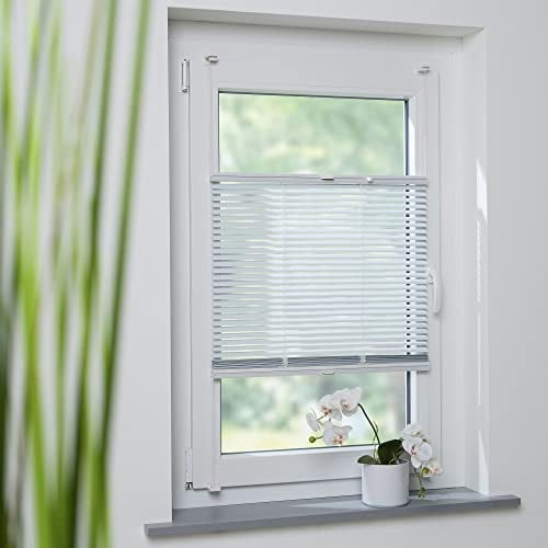 Liedeco Klemmfix-Jalousie, Aluminiumjalousie | Montage ohne Bohren | B 90 cm x H 130 cm | weiß