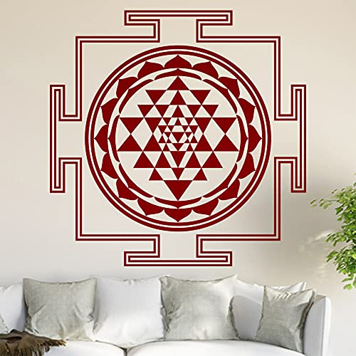 Sri Yantra Wandtattoo in 6 Größen - Wandaufkleber Wall Sticker - Dekoration, Küche, Wohnzimmer, Schlafzimmer, Badezimmer