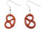 Miniblings Brezel Oktoberfest Wiesn Ohrringe - Handmade Modeschmuck I Mini Butterbrezel braun - Ohrhänger Ohrschmuck versilbert