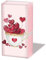 Ambiente Taschentücher Taufe Geburt 6 x 10 Taschentücher Motiv: Cup of Heart - Herzen für Liebe, Valentinstag, Hochzeit