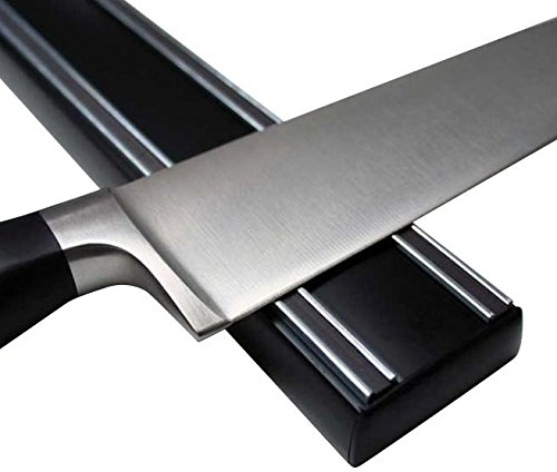 Messer Magnetleiste/Magnet Messerhalter Messerleiste Professional extra stark aus Kunststoff 35/50 cm - Platz für 6 Messer Inklusive Befestigungsschrauben, Länge:350 mm