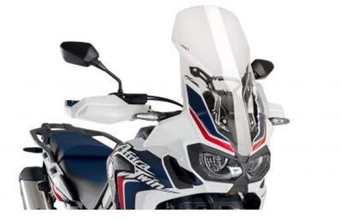 Puig 8905N High and aerodynamic Touring windscreen in 4 mm CN acrylic with rounded profile, flat upper area and deflectors that improve protection, Black