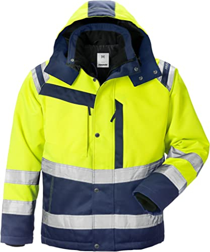Fristads Kansas Workwear 119630 High Viz Winterjacke Hi-Vis Gelb/Navy 4XL