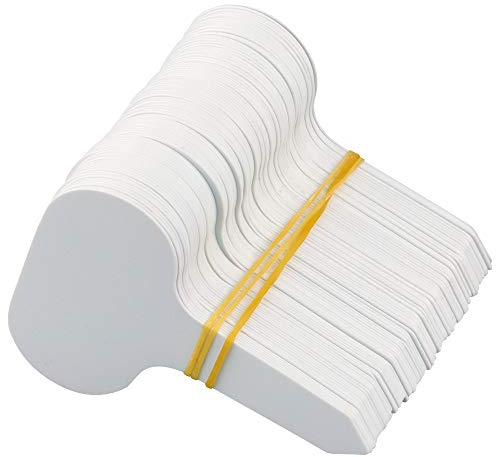 KINGLAKE 100Pcs Plant Labels White Garden Labels Tags Plastic Plant Markers for Herb Seedling Vegetables