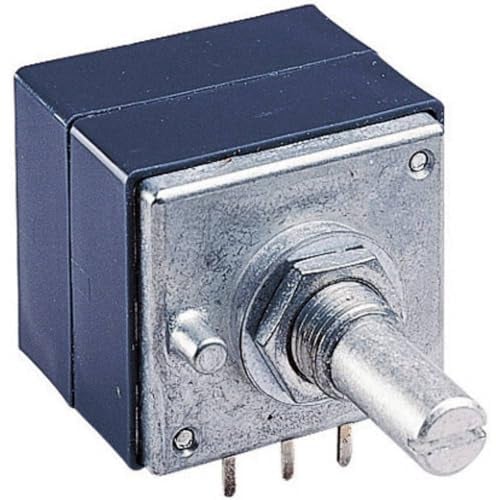 ALPS 186354 RK27112 10KBX2CC Dreh-Potentiometer staubdicht, mit Mittelrasterung Stereo 0.05 W 10 kΩ 1 St.
