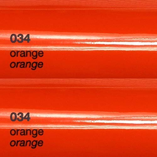 Unbekannt 11€/m² Oracal Plotterfolie Glanz 751c 034 Orange 31,5 cm Breite gegossene Plotter Möbel-Folie selbstklebend High Performance cast