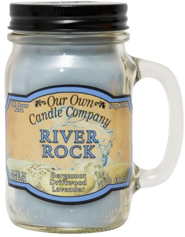 Our Own Candle Company, River Rock Duftkerze im Einmachglas, 100 Stunden Brenndauer, 370 ml