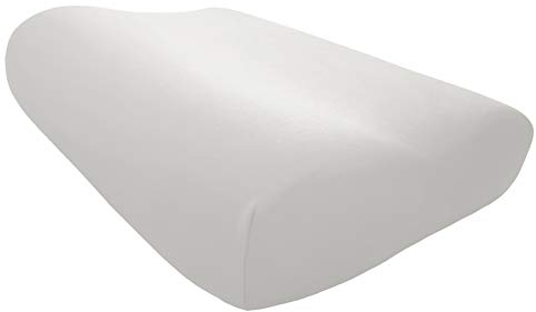 Edda Lux Bezug passend für Tempur ORIGINAL Schlafkissen S, M, L und XL, 50 x 31 cm, formbeständiger Jersey Kissenbezug für Nackenstützkissen, aus 100% Baumwolle, in Weiss