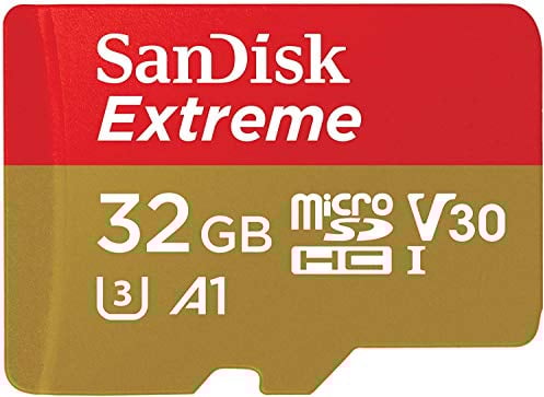 SanDisk Extreme 32 GB MicroSD Card For Mobile Gaming, With A1 App Performance, Supports AAA/3D/VR Game Graphics And 4K UHD Video, 100MB/s Read Class 10, UHS-I, U3, V30
