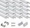 StarlandLed Profilé LED, en aluminium, 40 נ1 m, 40 pièces, en forme de U, avec couvercle, embouts et clips de montage, pour bandes lumineuses LED