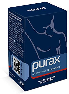 PURAX Toallitas Antitranspirantes para el Cuerpo - Protección durante 7 días, extra fuerte
