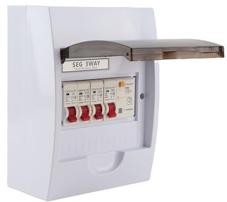 3 Way Box for Consumer Unit With 63A 30mA RCD+3MCB(6A+16A+32A) Power Supply 230/400V