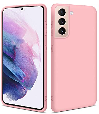 HSP Rosa Hülle kompatibel mit Samsung Galaxy S21 5G | Premium TPU Silikon Case | Geeignet für Induktives Laden | Kratzfest Stoßfest | Matte Oberfläche | Passgenaue, weiche, dünne Schutzhülle