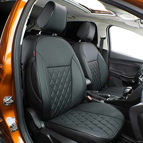 Easeadd Custom Sitzbezüge für Ford Kuga 2013 2014 2015 2016 2017 2018 2019 für All Variante-Vollflächiger Sitzprotektor (Schwarz)
