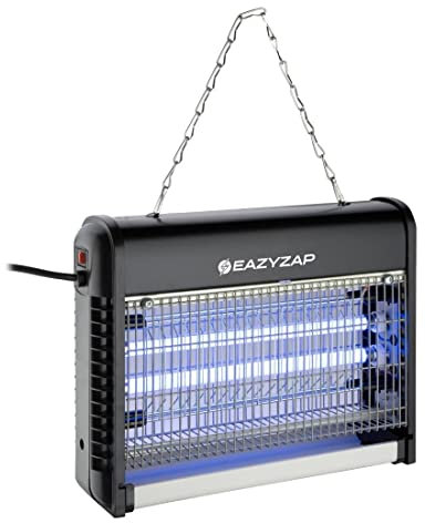 Eazyzap LED Fly Killer 15W - Black & Aluminium - Coverage 50m2 / 2 x 4.5W Bulbs