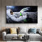 Astronaut Trinken Bier auf dem Mond Landschaft Leinwand Malerei Gedruckt Wandkunst Space Man Bild für Wohnzimmer Wohnkultur 40x70cm (15,7x27.6in) Rahmenlos