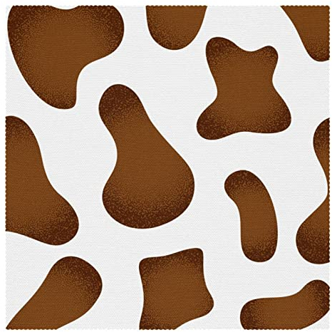 Platzsets mit braunem Kuhfell-Muster, 4 Stück, waschbar, rutschfest, Wärmeisolierung für Küche, Esszimmer, 30 x 30 cm