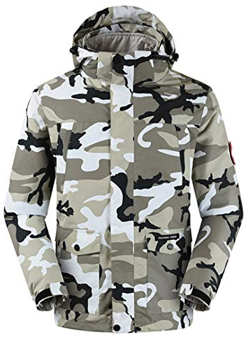 Saeohnssty Outdoor-Herren-Snowboard-Jacken und -Hose, Tarnmuster, wasserdicht, winddicht, Farbe 16, Größe 3XL