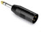 deleyCON Adaptador de Audio XLR a Toma Jack Estéreo de 6,3mm - Enchufe XLR a Toma Jack TRS de 6,35mm para Cable XLR de 3 Pines Micrófono Altavoz Mezclador Instrumentos Musicales Estudio de Grabación