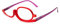 Amorays Occhiali per Truccarsi Donna, Occhiali da Lettura rotanti per strumento Monolente per Trucco Moda L3660NEW（Rosso，+1.5）