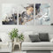 LXTOPN Islamische Leinwand Bilder Set, Arabische Leinwand Malerei Bilder, Islamische Wandbildr Poster Marmor hintergrund Wandkunst Bild für Schlafzimmer, Kein Rahmen (Grey - A, 40x60cm)