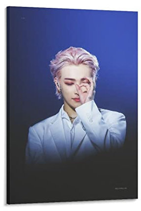 Hongjoong ATEEZ Poster Dekorative Malerei Leinwand Wandkunst Wohnzimmer Poster Schlafzimmer Malerei, Leinwand Kunst Poster Und Wandkunst Bilddruck Moderne Familienzimmer Dekor 16x24inch(40x60cm)