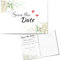 Laurea Verde 40 x Save the Date Karten für Eure Hochzeit [mit ToDo Liste] **NEUES BOHO DESIGN: HORTENSIE** | Stabile Postkarte A6 | Wir heiraten | Einladungskarte Hochzeit