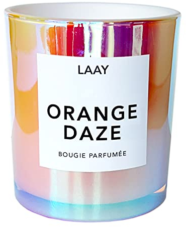 LAAY Duftkerze im Glas (250gr), Orange Daze, Duft: Orange, natürliche Kerze aus Sojawachs, vegane, handgemachte Kerze