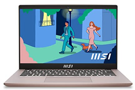 MSI Modern 14 (C12M-640UK) 14.0 FHD IPS-Level, Intel 12th Gen i5-1235U, Intel Iris Xe Graphics, DDR IV 8GB (3200MHz), 512GB NVMe PCIe SSD, Intel WIFI 6, Windows Home 11 - Beige Rose