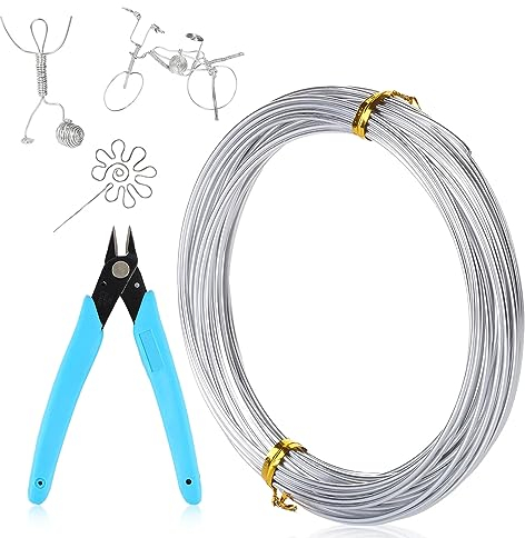 ACONDE Alambre de aluminio para manualidades, 1 mm × 30 m, alambre suave y flexible, para hacer joyas y manualidades
