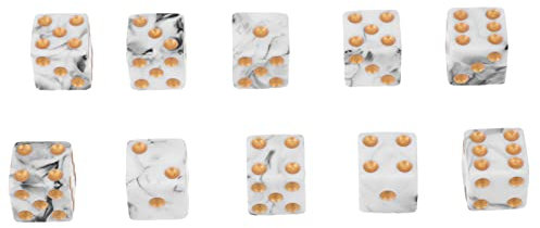 OATIPHO 10stücke Acrylwürfel Spielwürfel Würfel Würfelspielzeug Glücksspielwürfel Kneipenspielzeug Bunte Würfel Für Mathespiele Und Familienunterhaltung