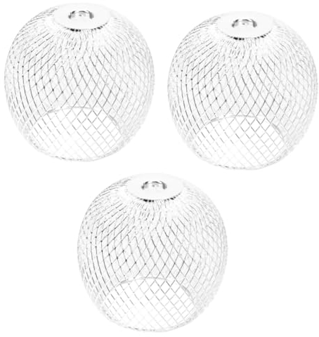HEMOTON 3 Stk Lampenschirm aus Metall hängende Lampenkugel Kinderzimmerlampe Deckendekor Deckenventilator Lampenschirm für Zuhause Staubschutz für Lampe Weben Laterne Weide