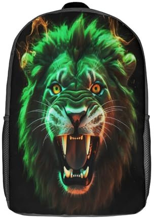 NEAFP Kinder Rucksack Löwe in 3D-Optik - Ergonomischer Schulrucksack, Bequemer Kinderrucksack, Ideal Für Schule Und Freizeitaktivitäten