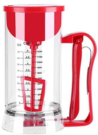 Teigportionierer, Teigmixer-Spender, Elektrischer Teigmixer, Pancake Portionierer, Kabelloser Elektrischer Batteriebetriebener Mixer-Spender, Pfannkuchen-Cupcake-Waffel-Teigmaschine