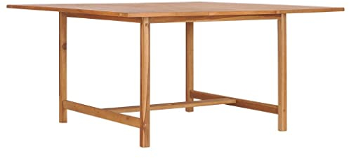 Willood Gartentisch 150 x 150 x 76 cm Massivholz Teak quadratisch Outdoor Garten Balkon Table