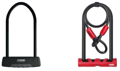 ABUS Bügelschloss Granit Plus 470 + USH470-Halterung & Bügelschloss Ultimate 420 + USH-Halter + Sicherungskabel Cobra 10/120