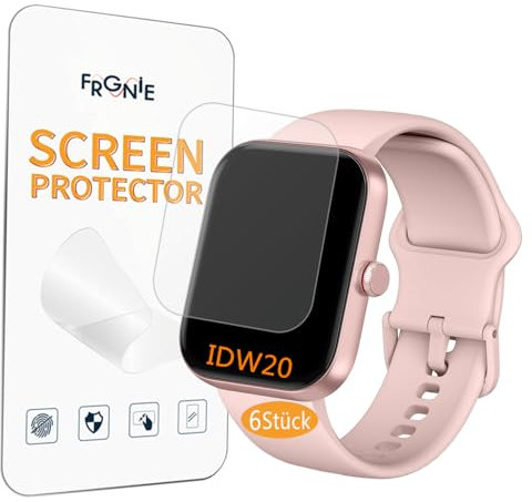 Frgnie Schutzfolie Kompatibel für Fitpolo IDW20 Smartwatch 1,91 (6 Stück) Flexibel TPU Kompatibel für Yoever, ENOMIR Smartwatch, Hülle Blasenfreie Displayschutzfolie