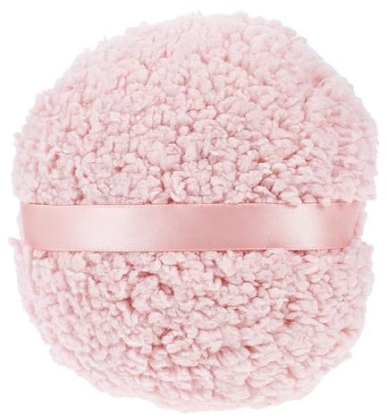 Gjinxi Powder Puff, 4’’ Body Powder Puff Ultra Soft Washable Large Round Velour Powder Puff, Large Velvet Dust Puff Soft Reusable Body Powder Applicator Face Powder Puffs for Loose Mineral Powder