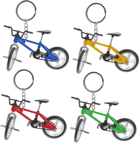 Ciieeo 4stücke Mini-Mountainbike-Modell Aus Legierung Finger-Mountainbike-anhänger Fahrradmodell Mini-fahrradanhänger Simulations-fahrradmodell Mountainbike-Miniatur Fahrrad-schlüsselanhä