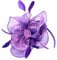 CCAIPU Flower Feather Fascinators Hat for Women, Elegant Flower Feathers Mesh Hats Ascot Hat Hair Accessories Wedding Hats (Purple, One Size)