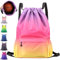 AUNGCSHE Turnbeutel Sportbeutel Mädchen Jungen, Schwimmtasche Kinder, Turnbeutel mit Kordelzug, Wasserdichter Rucksack, Sportrucksack, 33 * 16 * 49 cm Große Kinder Sporttasche (Gelb)