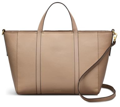 RADLEY London Knightsbridge Road Large Ziptop Top Handle Bag for Women, in Silt Grained Leather with Adjustable Strap