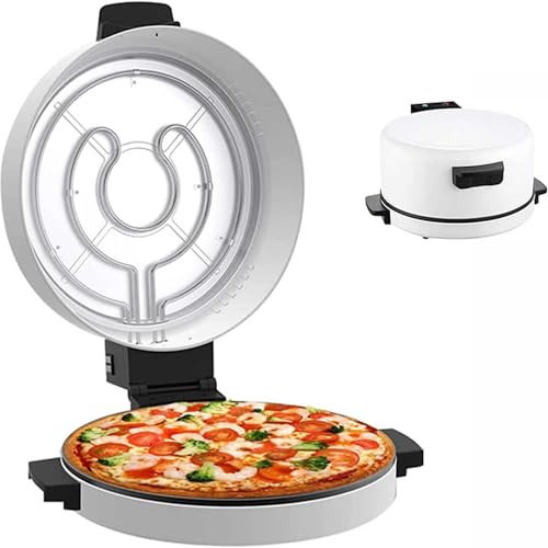 HYYKEJI 1800 W elektrischer Pizzabereiter, doppelseitiger Pizzaofen mit Antihaftbeschichtung, 30 cm, Betriebsbereitschaft und Kontrollleuchten, für Pizza, Pfannkuchen, Nachos, Fajitas, Omeletts