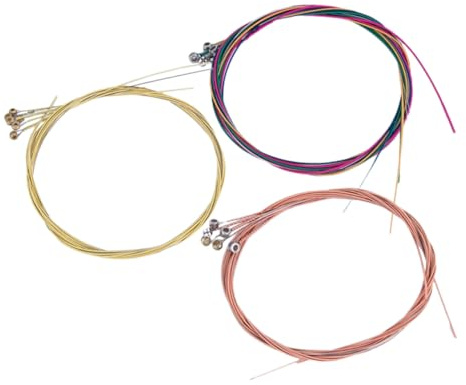 TOYANDONA 3juegos Cuerdas De Guitarra Folk De Metal Para Instrumentos De Cuerda Juego Para Reemplazo y Reparación