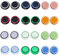 RXKFIGX 24 pcs Tapas Gomas Joysticks para PS5/PS4/PS3, PS5 Controller Sticks Taps, Mando Cubierta Protectora de Apretones de Pulgar de Silicona para Xbox One Series X/S,Controlador Accesorios