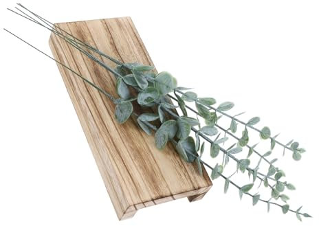 Abaodam Vase Mural Bois avec Eucalyptus Artificiel Décoration Moderne pour Salon Chambre Et Salle De Bain Pot Suspendu Style Ferme