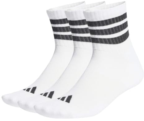 adidas Unisex 3 Stripes Cushioned Sportswear Mid Cut Socks 3 Pair Pack Socken