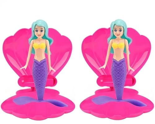 4 Colors Little Mermaid Pool Toy Shell, Summer Swimming Water Toys, Swimming Pool Dive Toys, Little Mermaid Party Supplies & Water Toys, Mermaidss Toys Paddling Pool Toysss (purple tail-2pcs)